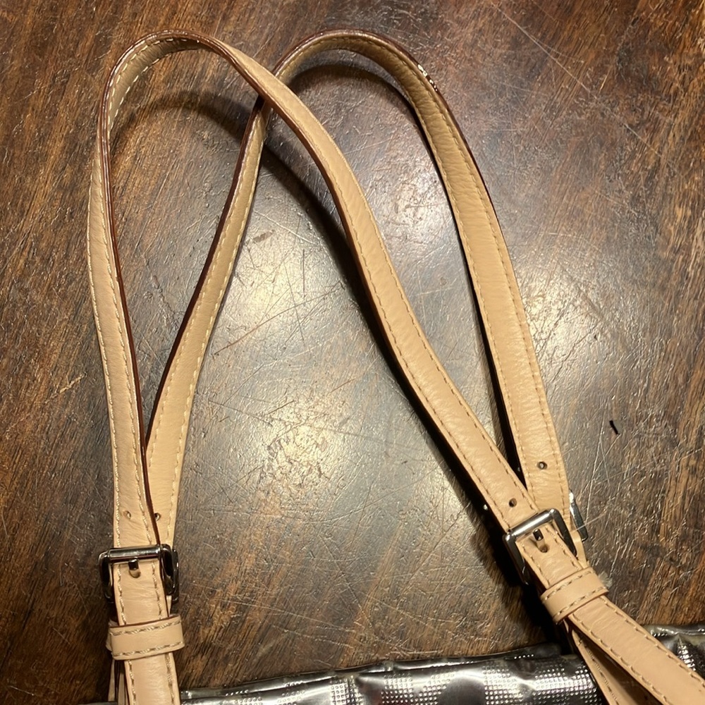 Michael Kors Metallic Mirror PVC and Leather Tote - Picture 3 of 7